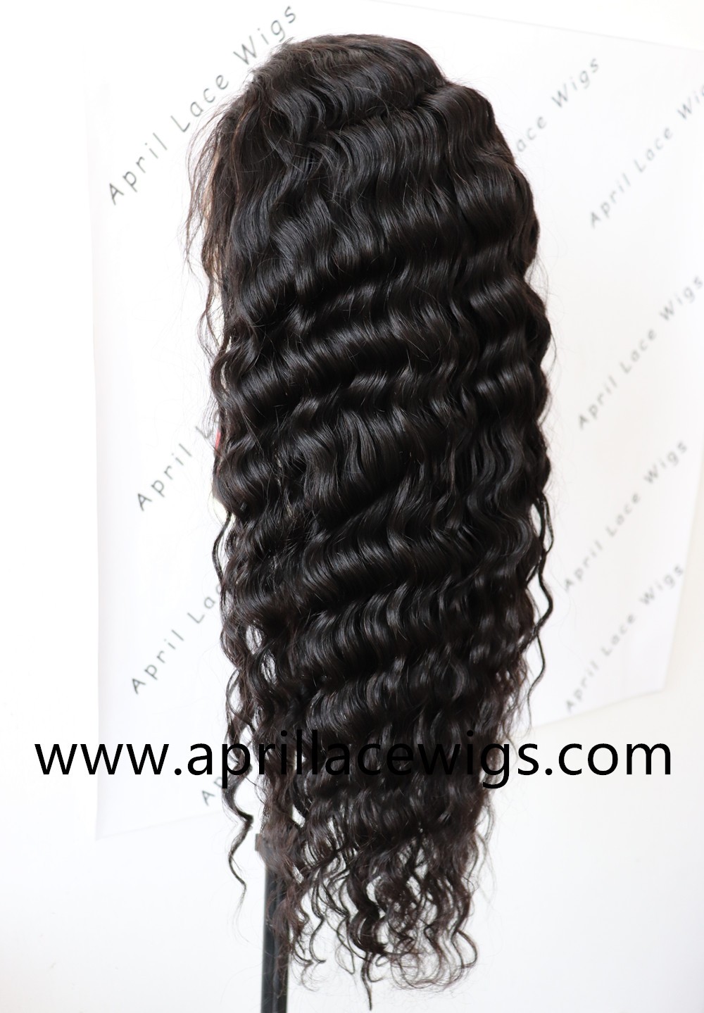 loose deep curly glueless 360 wig with preplucked hairline