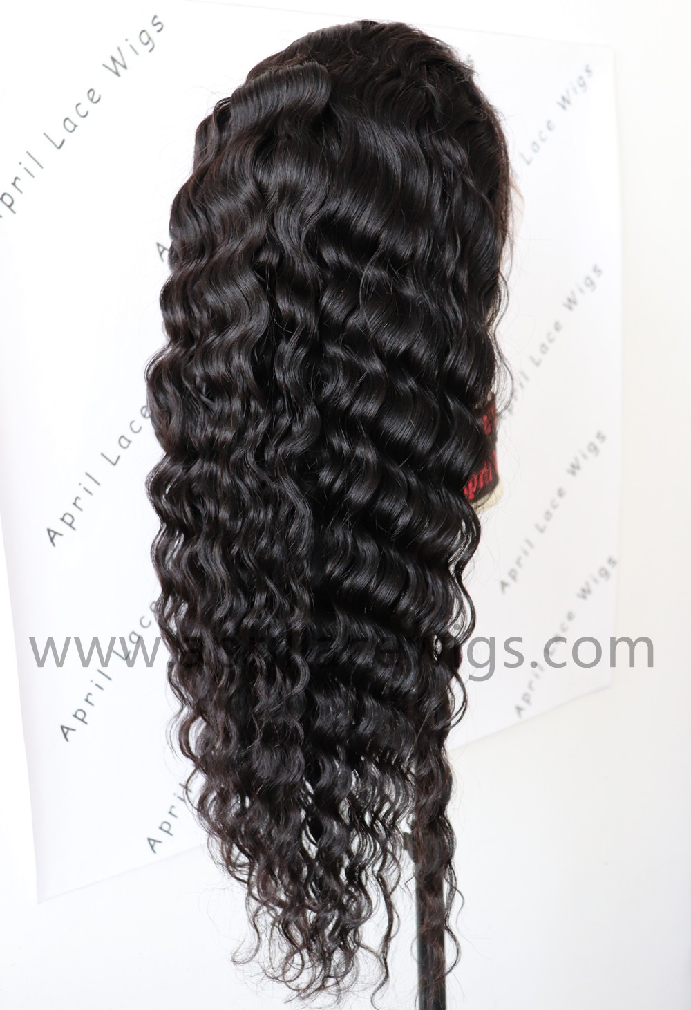 loose deep curly glueless 360 wig with preplucked hairline