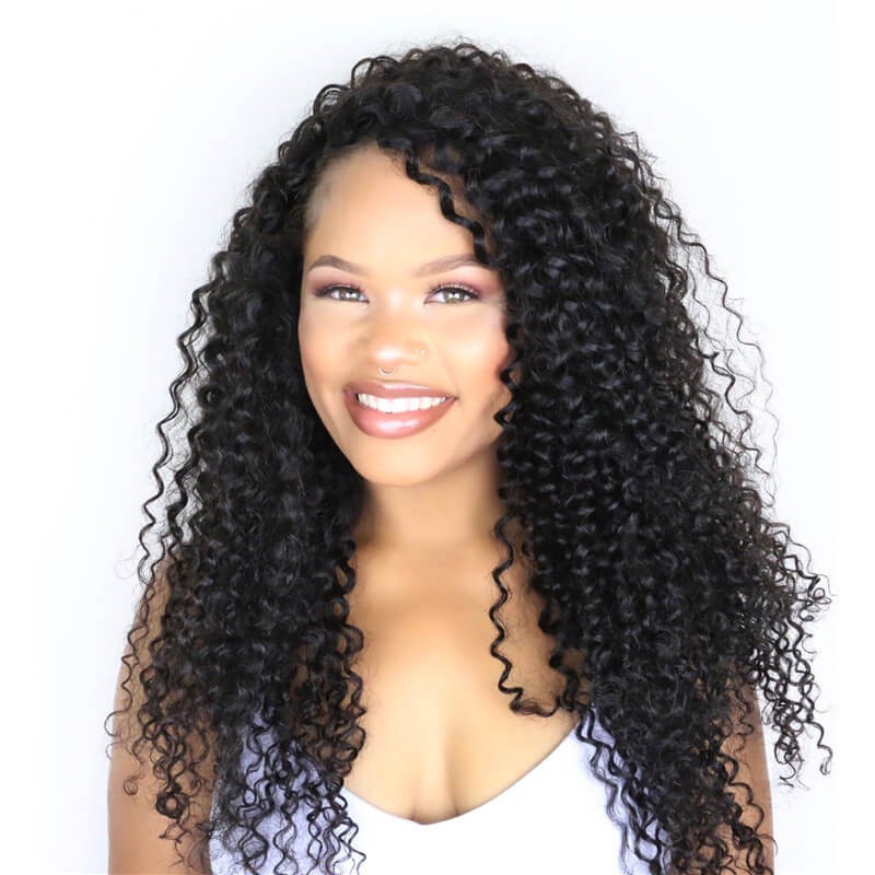 Brazilian virgin pineapple curls glueless 360 wig