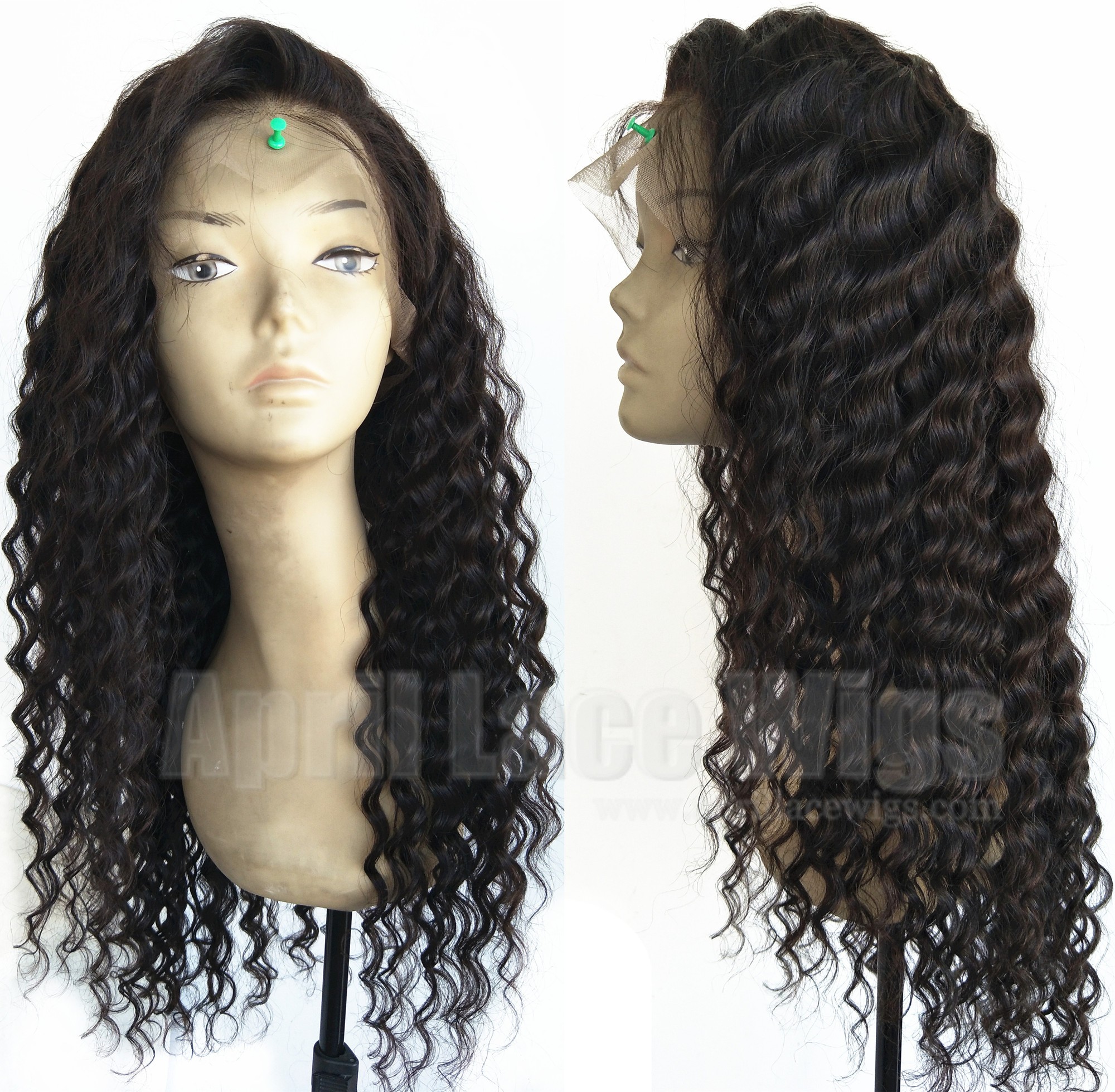 deep wave Brazilian virgin glueless 360 lace wig preplucked hairline