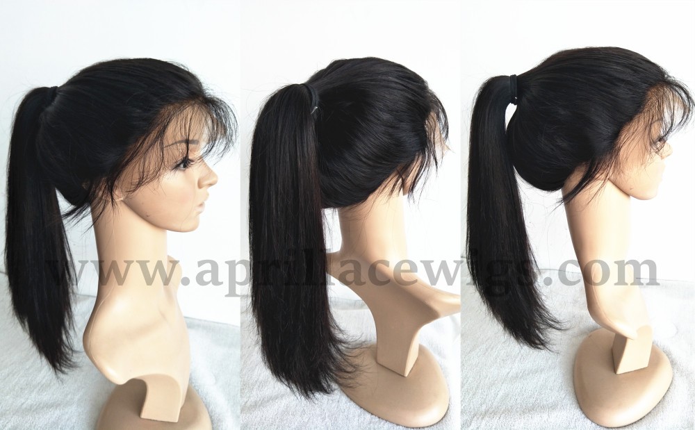 Brazilian virgin 150% density glueless 6 inches lace front wig preplucked hairline