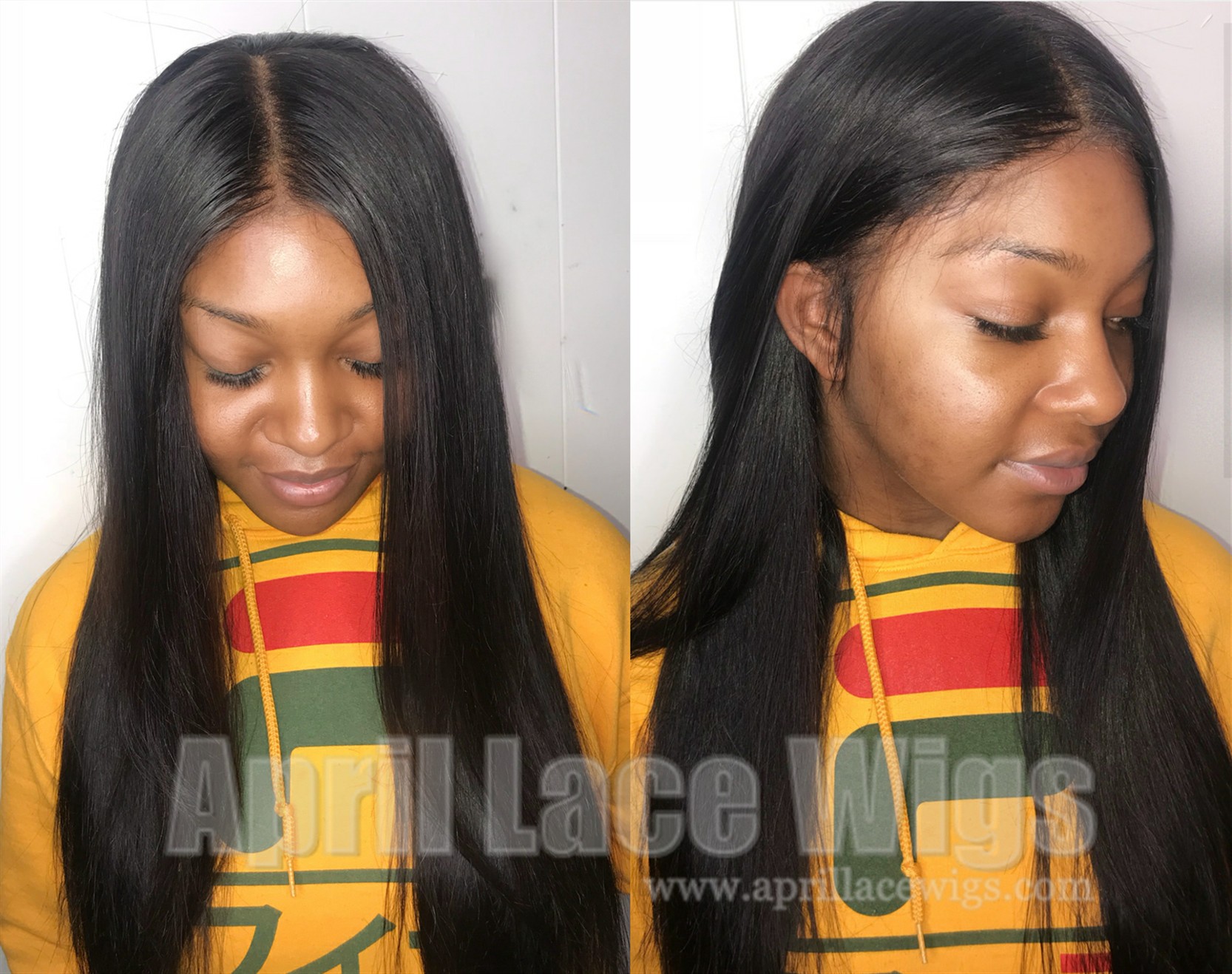 Brazilian virgin 150% density glueless 6 inches lace front wig preplucked hairline