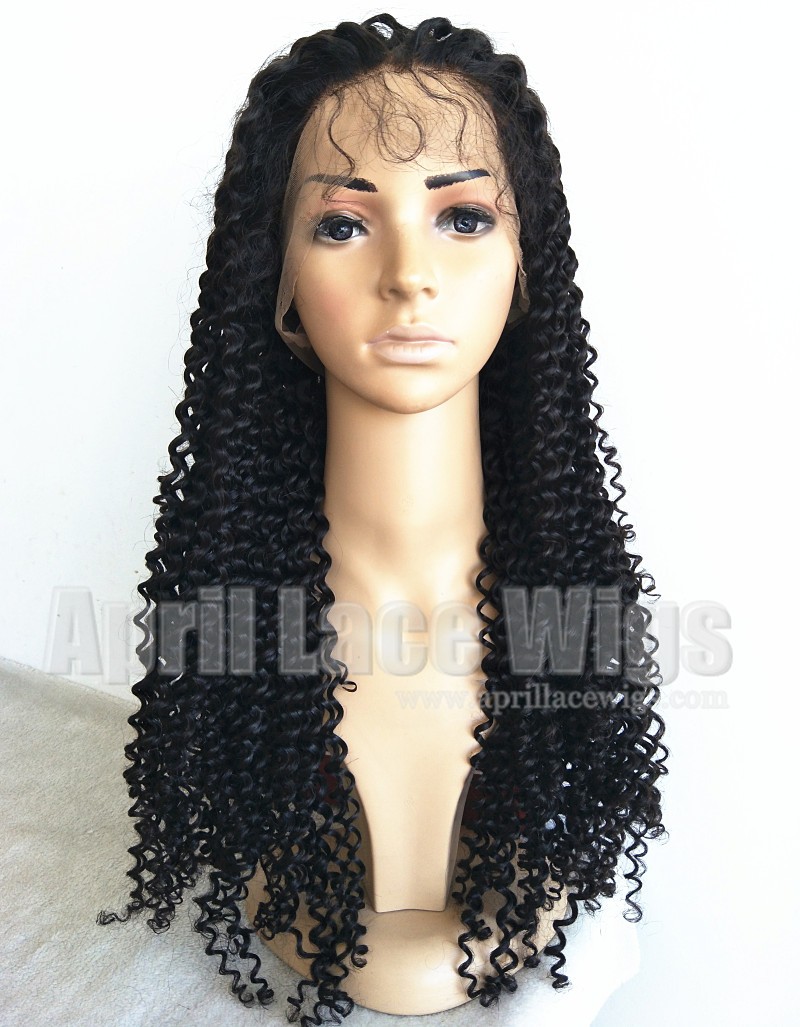   Malaysian Virgin Spanish Curl Full Lace Wig bleached knots baby hairs