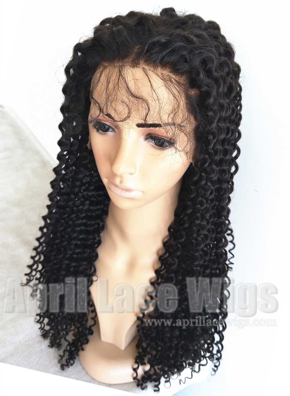   Malaysian Virgin Spanish Curl Full Lace Wig bleached knots baby hairs