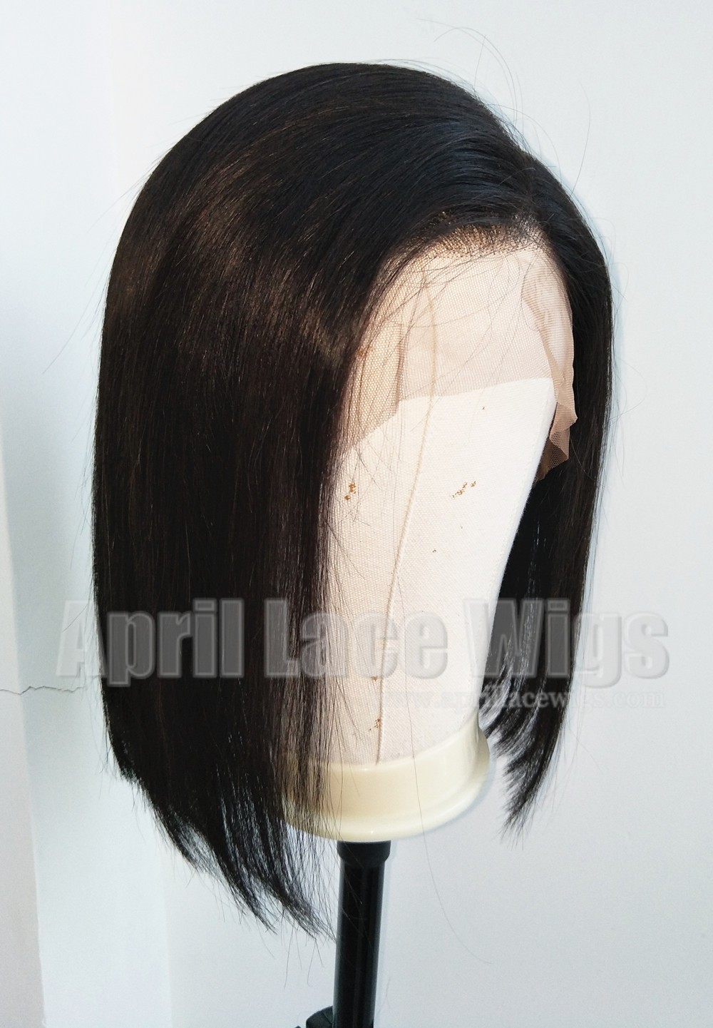 bob hair glueless 360 wig left parting, preplucked hairline