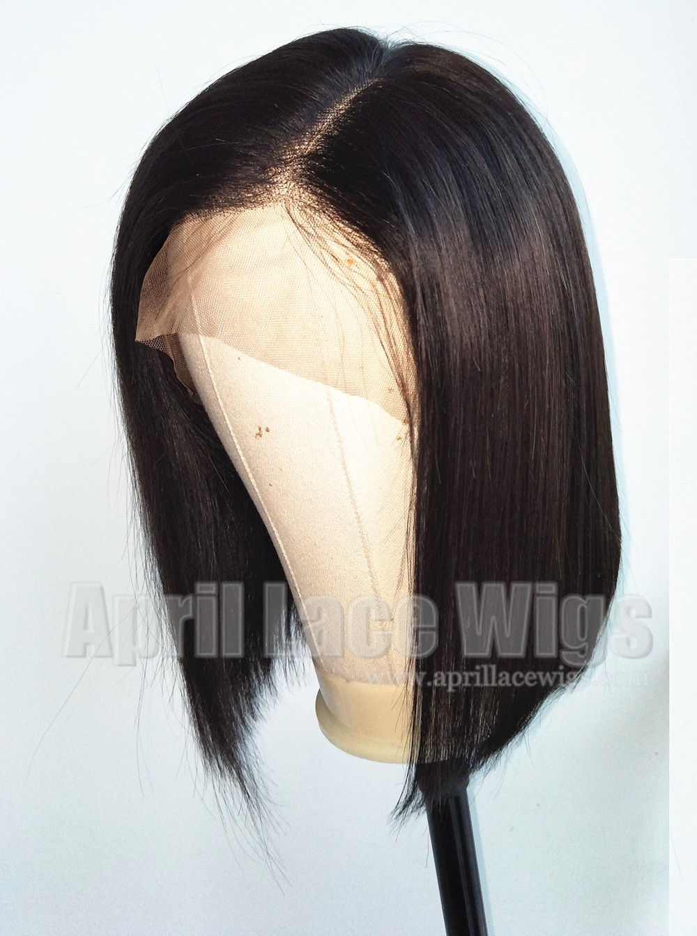 bob hair glueless 360 wig left parting, preplucked hairline