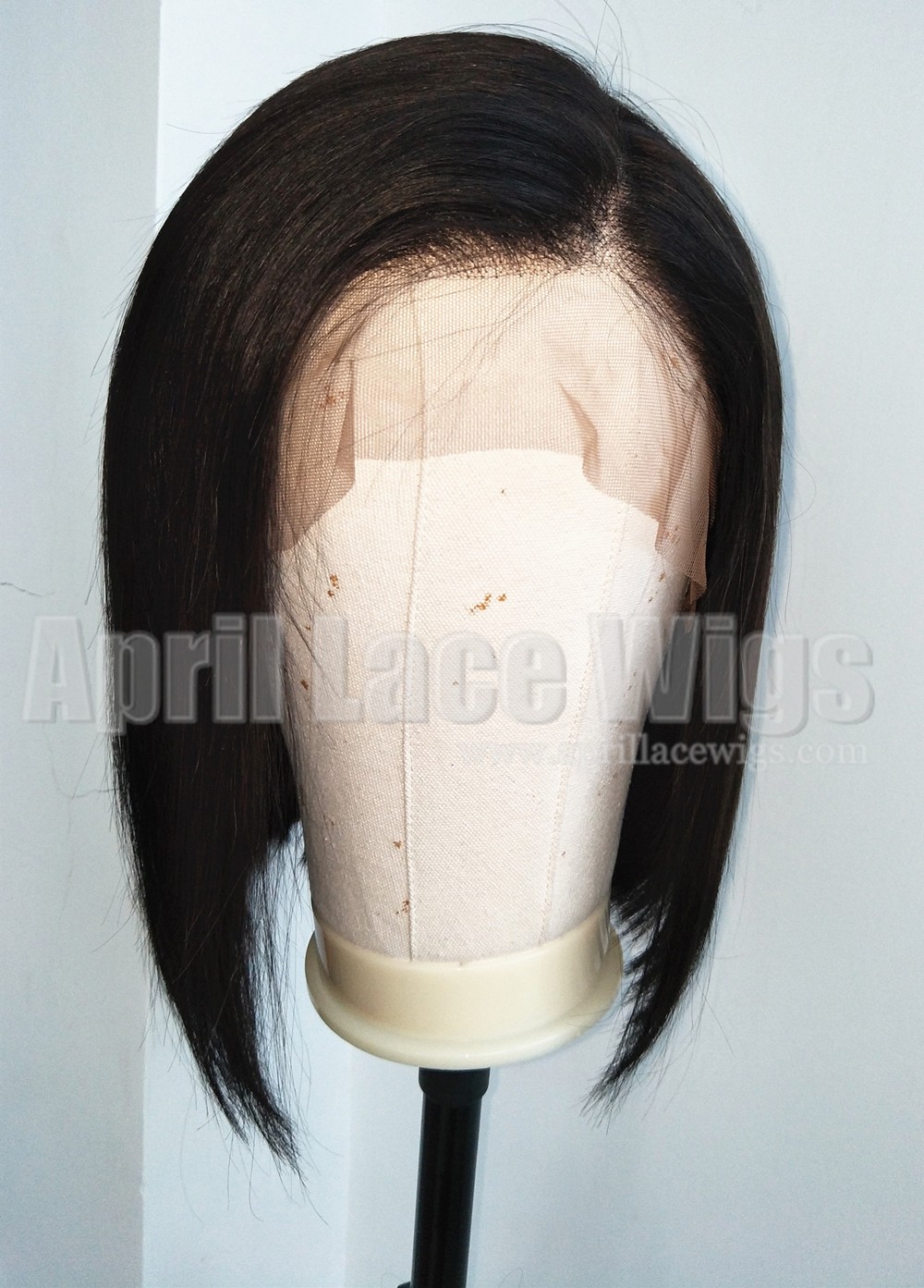 bob hair glueless 360 wig left parting, preplucked hairline