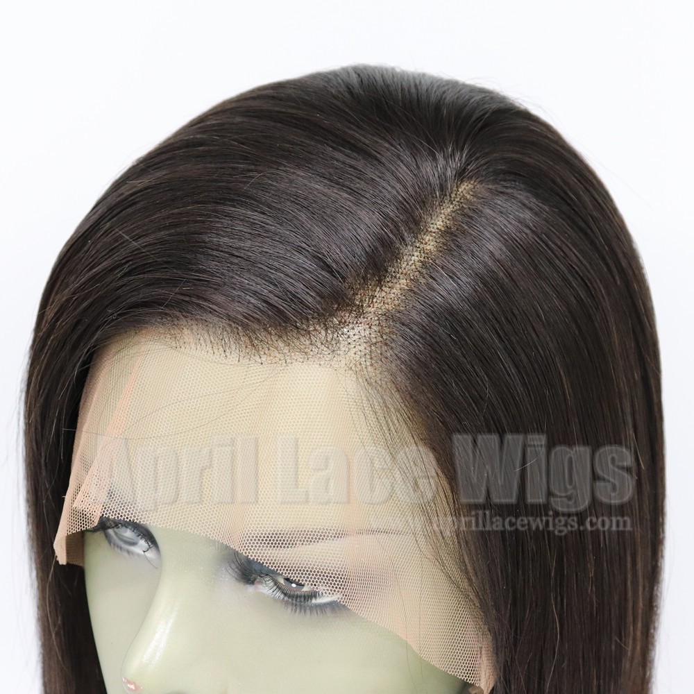 bob hair glueless 360 wig left parting, preplucked hairline