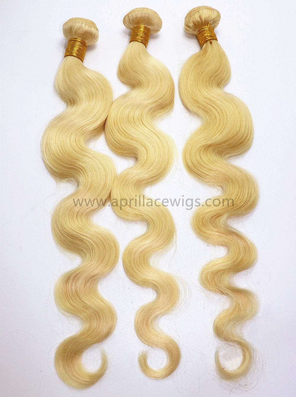 3 bundles color 613  blonde virgin human hair wefts