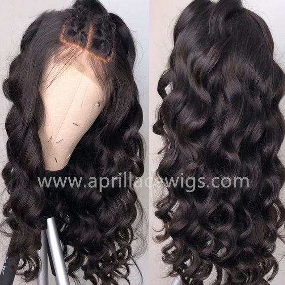 Brazilian virgin ocean wave glueless 360 wig--BW1240