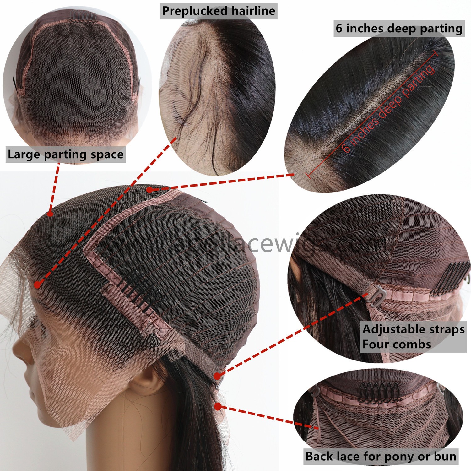lace front wig cap construction