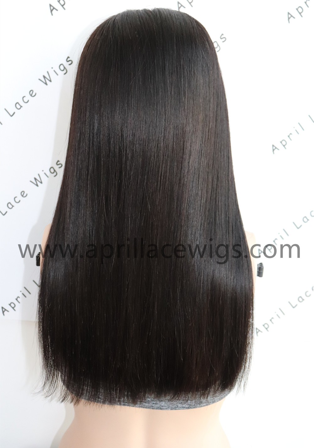 silk straight long blunt cut glueless 360 wig with preplucked hairline