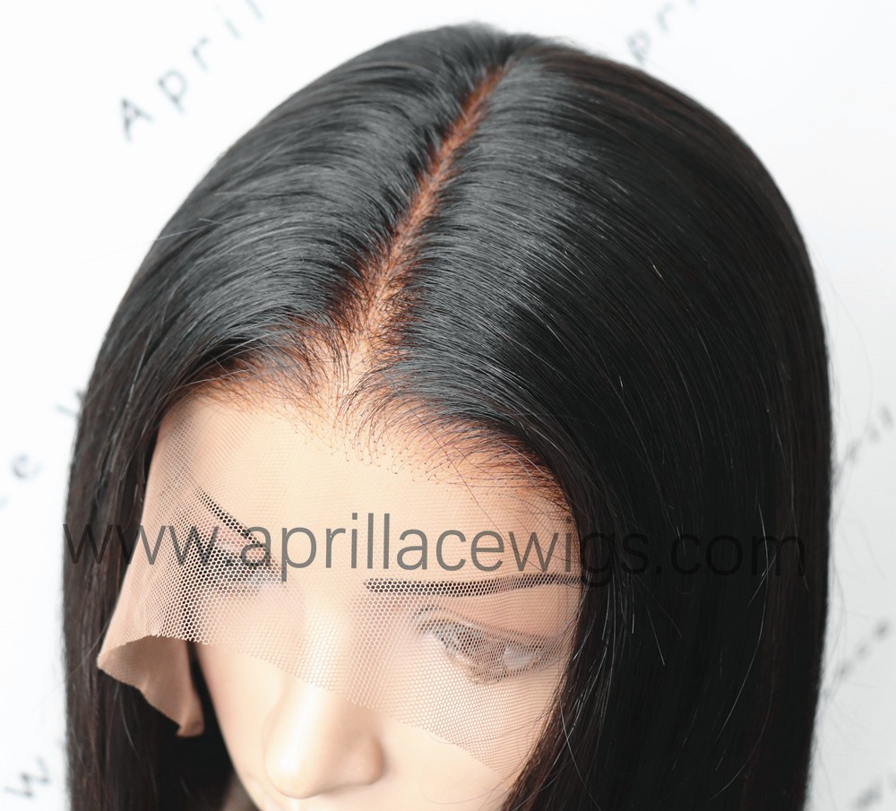 Fake scalp innovation cap virgin hair glueless 13x6 lace front wig preplucked hairline