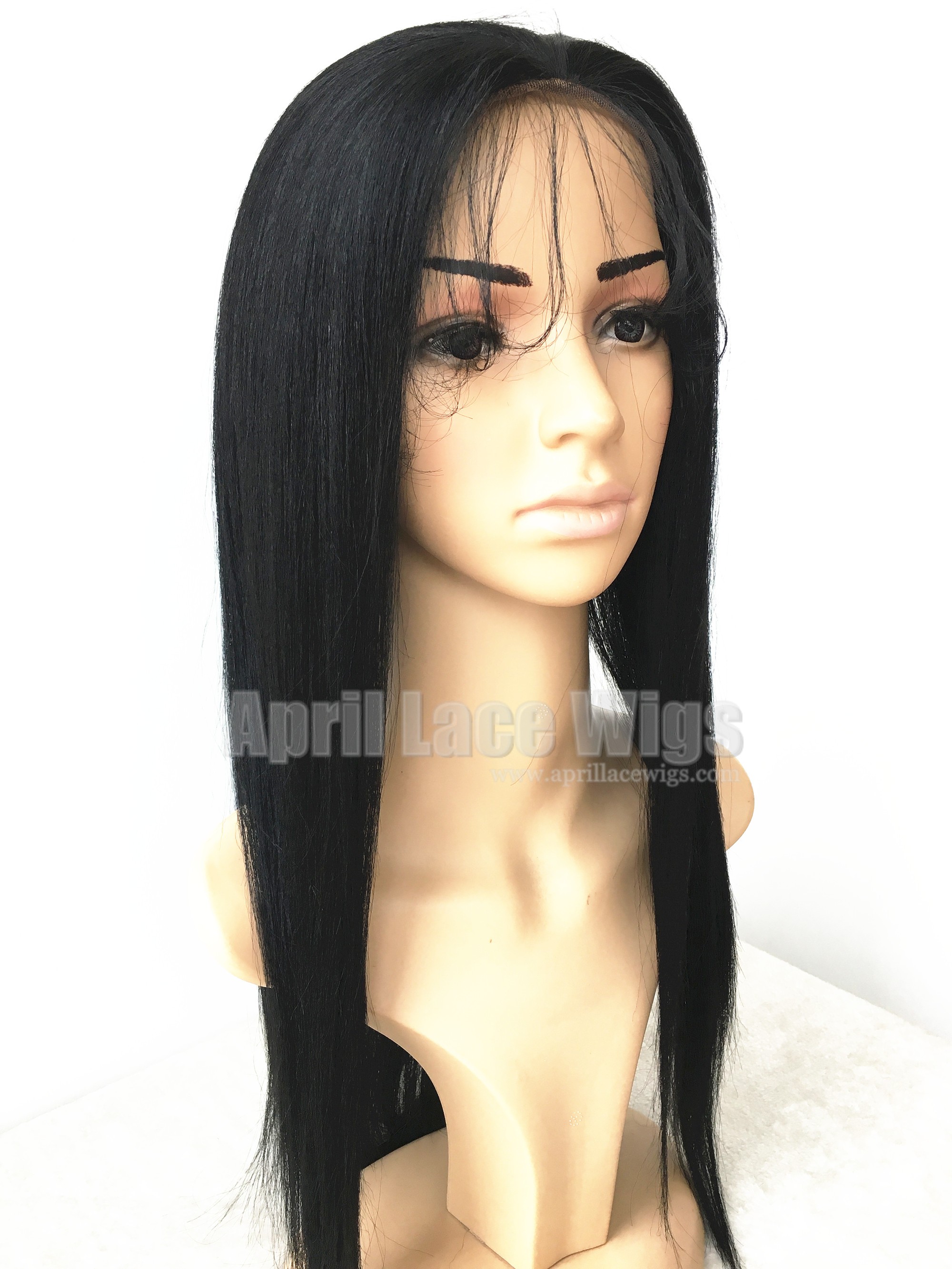 yaki straight human hair glueless full lace wig