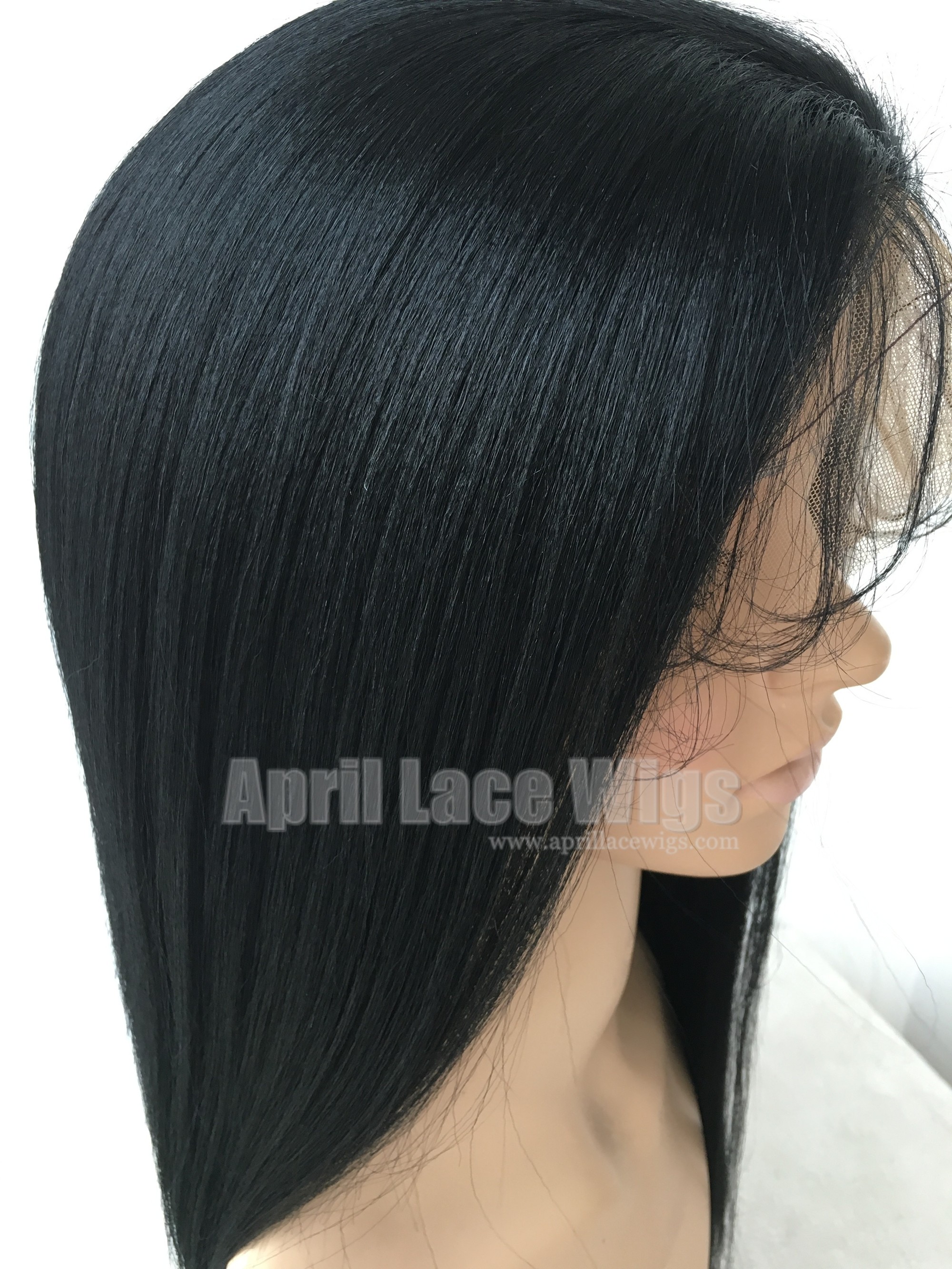 yaki straight human hair glueless full lace wig