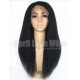 Indian remy human hair Italian yaki glueless lace front wig-bw0046