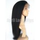 Indian remy human hair Italian yaki glueless lace front wig-bw0046