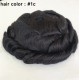 0.10-0.12mm PU Men Toupee Full Thickness I Skin Indian Human Hair Toupee--ISKIN