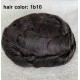 0.10-0.12mm PU Men Toupee Full Thickness I Skin Indian Human Hair Toupee--ISKIN