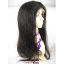 Malaysian virgin natural color Silk straight full lace wig-Lw0072