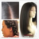 Indian remy hair Italian yaki Bleached knots for Black women BW0080