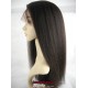 Italian yaki silk top bleached knots Full lace wigs for Black women -bW0080