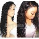 Virgin hair 8mm curly silk top bleached knots Full lace wig-BW0083