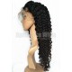 Virgin hair 8mm curly silk top bleached knots Full lace wig-BW0083
