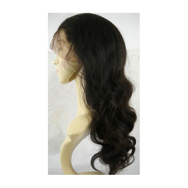 Indian remy loose body wave human hair full lace wig with baby hair for ...