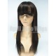 Indian virgin silk straight Lace wigs with chinese bangs-Lw4021