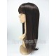 Indian virgin silk straight Lace wigs with chinese bangs-Lw4021