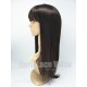 Indian virgin silk straight Lace wigs with chinese bangs-Lw4021