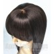 Indian virgin silk straight Lace wigs with chinese bangs-Lw4021