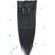 Silk straight human hair clips in hair extensions --CE01