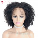 Malaysian Virgin human hair Natural Color Kinky Curl full lace wig-BW0037