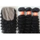 Brazilian Virgin Human hair 3 Wefts and 1 Silk Top Closure