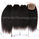 Italian yaki indian remy human hair 3 wefts and 1 silk top closure--IYWC0301