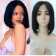 Indian remy long bob wig with middle parting for summer-BB003