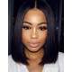 Indian remy blunt cut bob wig with middle parting for summer-BB003