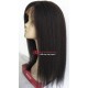 Virgin hair natural color kinky straight and italian yaki full lace wig-bw0039