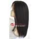 Virgin hair natural color kinky straight and italian yaki full lace wig-bw0039