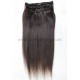 Yaki straight human hair clips in hair extensions --CE03