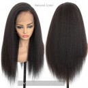 Virgin hair natural color italian yaki glueless 360 lace wig--BW0180