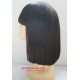 Indian remy blunt cut bob hair with bangs full lace wig-BB004