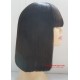 Indian remy blunt cut bob hair with bangs full lace wig-BB004