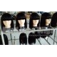 Indian remy blunt cut bob hair with bangs full lace wig-BB004