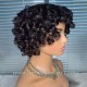 Short curly hair for summer no lace machine made human hair wig NFW111