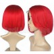 Brazilian virgin 180% density red color bob hair full lace wig with silk top --ALW004