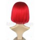 Brazilian virgin 180% density red color bob hair full lace wig with silk top --ALW004