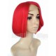 Brazilian virgin 180% density red color bob hair full lace wig with silk top --ALW004